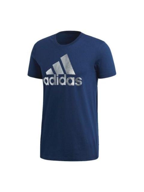 Men's adidas Sports Short Sleeve Blue T-Shirt CV4508