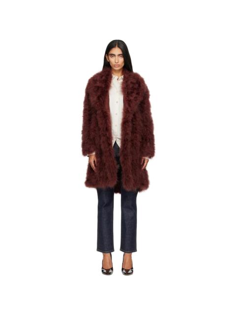 Yves Salomon Brown Turkey Feather Coat