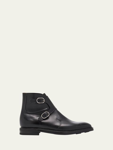 John Lobb Men's Alliance PD Leather Double Monk-Strap Boots