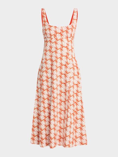 DIANE VON FURSTENBERG Thalia Sleeveless Scoop-Neck Midi Dress