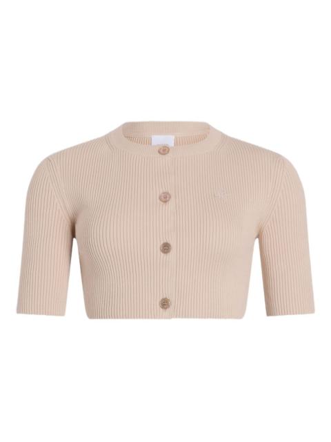 PATOU ribbed button-fastening cropped cardigan