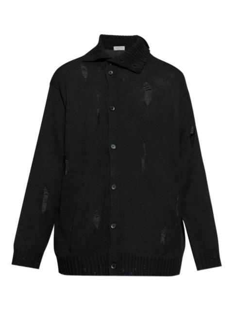 Yohji Yamamoto distressed buttoned cardigan