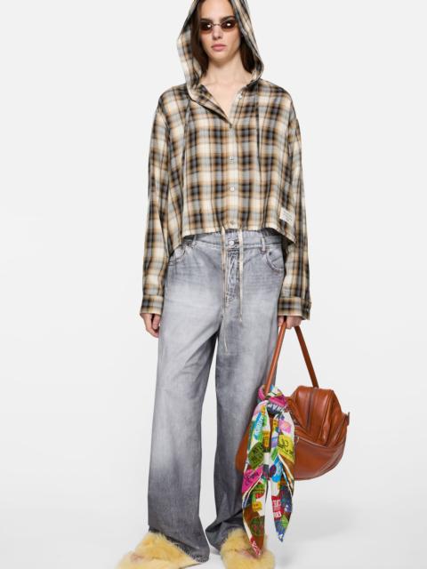 Acne Studios Hooded overshirt - Beige/black