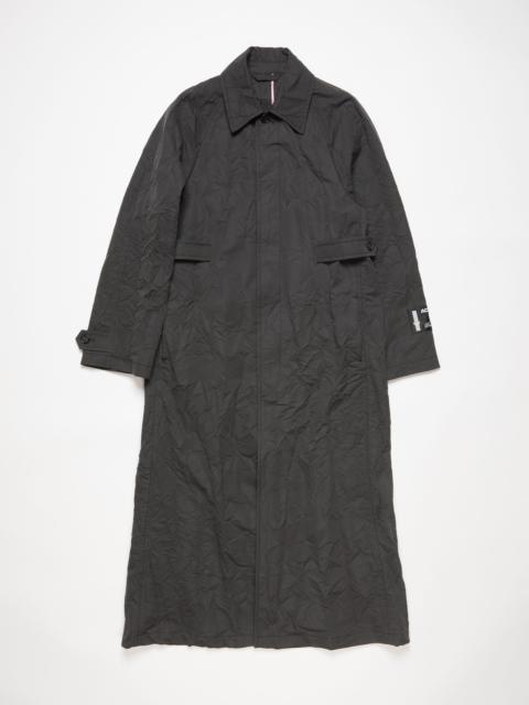 Crinkled trench coat - Dark grey