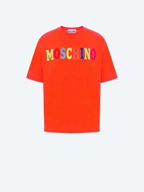 Moschino MULTICOLOUR LOGO ORGANIC JERSEY T-SHIRT
