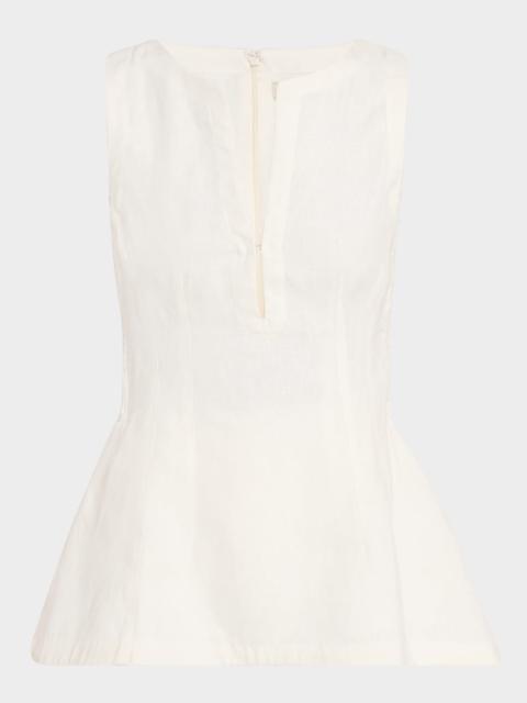 FAITHFULL Melia V-Neck Linen Top