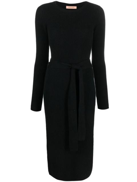 Yves Salomon ribbed-knit midi dress