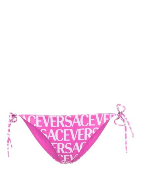 VERSACE logo-print tie-fastening bikini bottoms