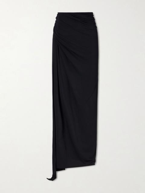 Rick Owens Stretch-jersey maxi skirt Black
