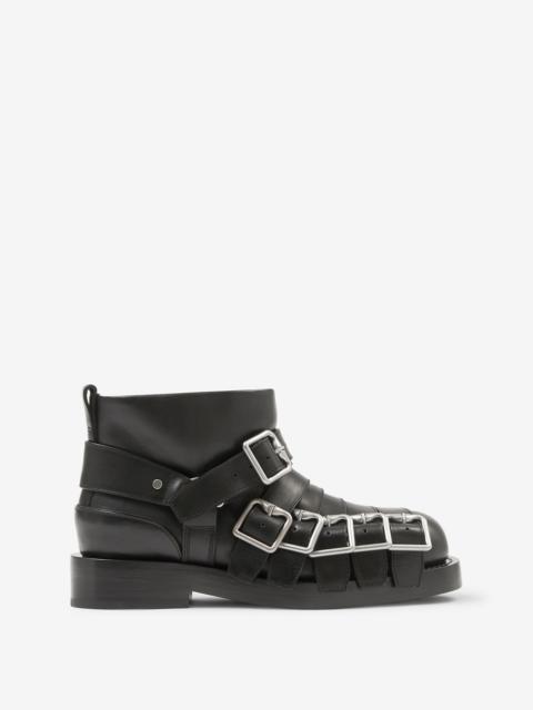 Burberry Leather Strap Boots