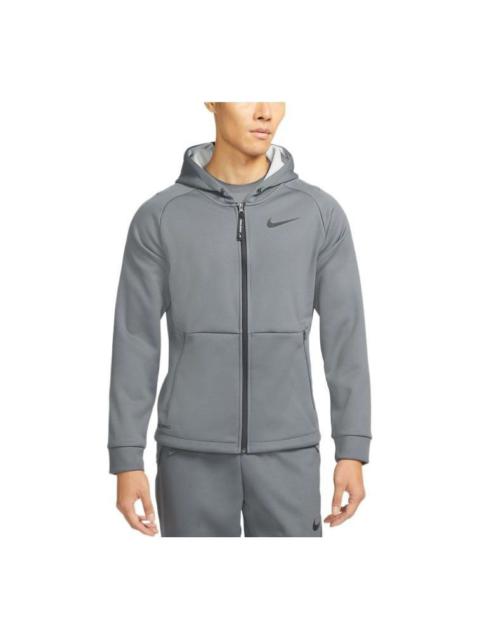 Nike logo zipped hooded jacket 'Grey' DD2125-068