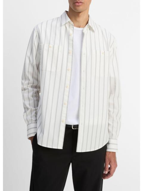 Vince Port Stripe Cotton Button-Front Shirt