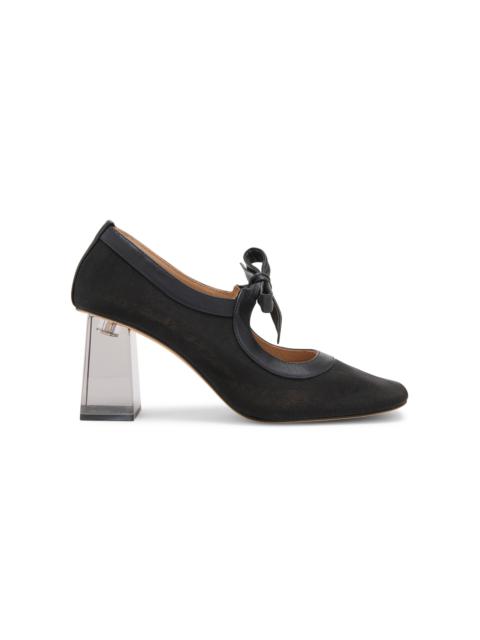 ULLA JOHNSON Cecily Bow-Detailed Fabric Pumps black