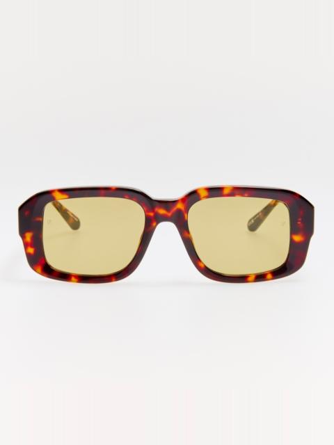 LINDA FARROW Delmare Sunglasses in Dark Tortoiseshell