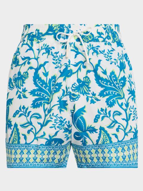 Etro Men & apos;s Floral Roma-Fit Swim Trunks