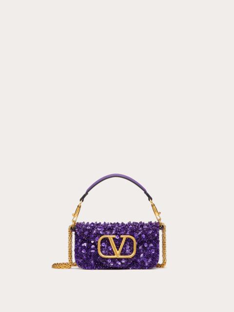 Valentino SMALL LOCÒ SHOULDER BAG WITH 3D EMBROIDERY
