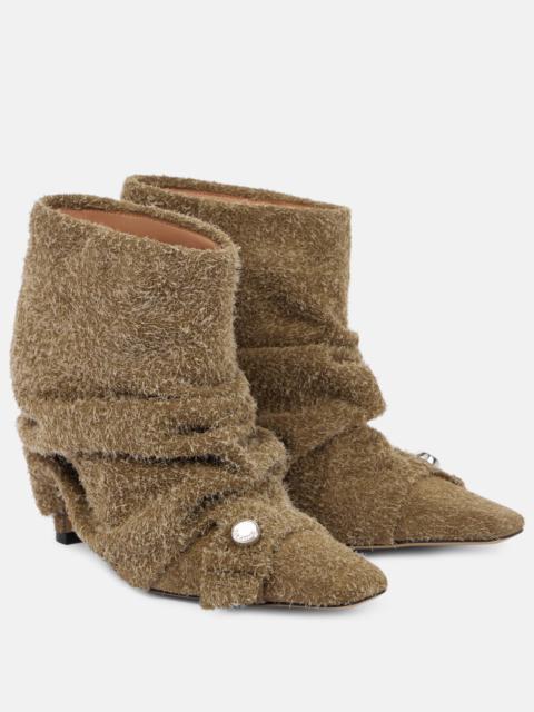 THE ATTICO Juno 95 suede ankle boots