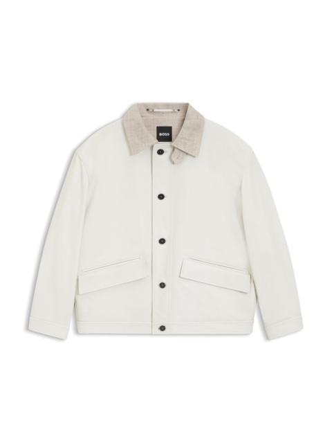 BOSS NAPPA LEATHER JACKET IN AN OVERSIZED FIT