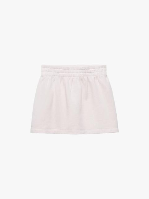 Brand-appliqué elasticated-waist cotton-jersey mini skirt