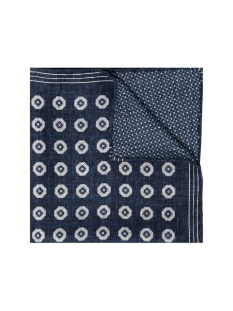 Brunello Cucinelli geometric-pattern silk pocket square