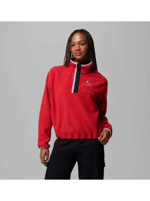 Columbia Women's Collegiate Helvetia Cropped Half Snap Fleece - Ohio State