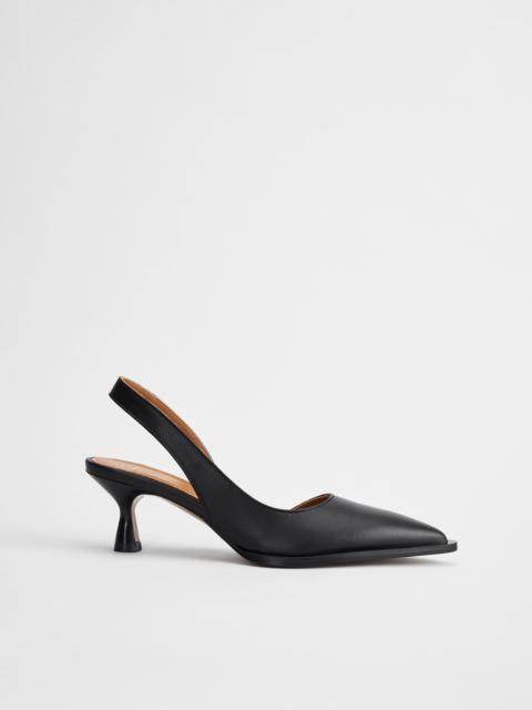 ATP ATELIER Desana Black Nappa Slingbacks