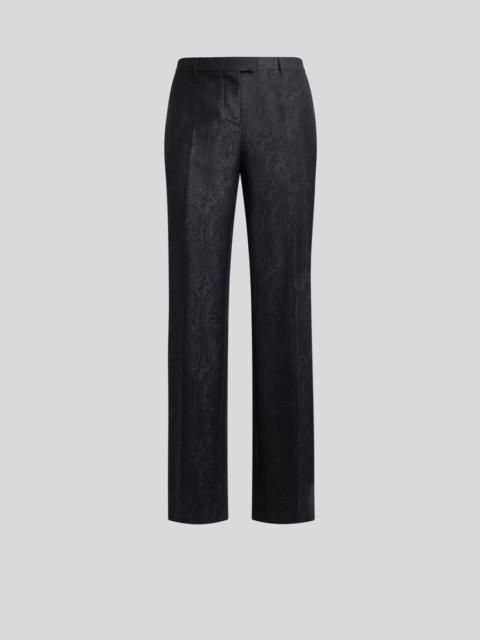 Etro WOOL JACQUARD TROUSERS WITH ARNICA MOTIF