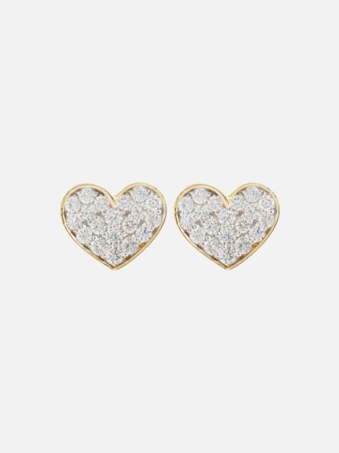 STONE AND STRAND You're Making Me Blush 10kt gold earrings with diamonds