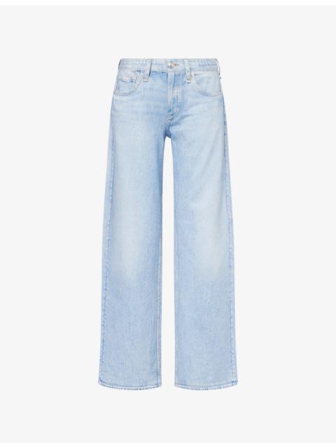 rag & bone Miramar Denim-Print Cotton Trousers