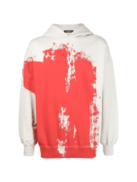 A-COLD-WALL* paint-effect cotton hoodie