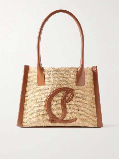 Christian Louboutin By My Side small leather-trimmed raffia tote