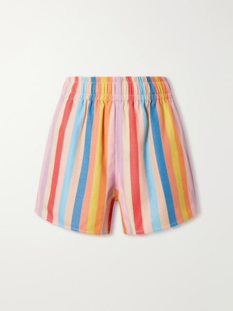 MARRAKSHI LIFE Striped Cotton-blend Shorts