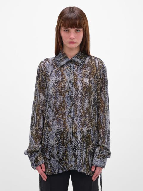 CHRISTOPHER ESBER Serpent Print Silk Shirt