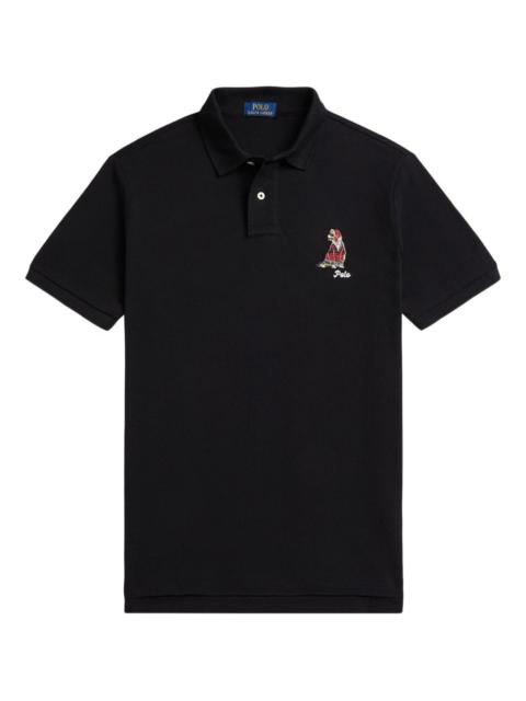 Polo Ralph Lauren dog-embroidered polo shirt