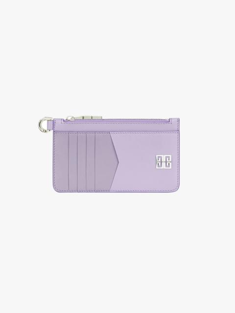 Givenchy 4G ZIPPED CARD HOLDER IN BOX LEATHER
