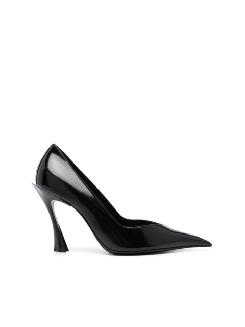 MUGLER 90mm classic leather fang pumps