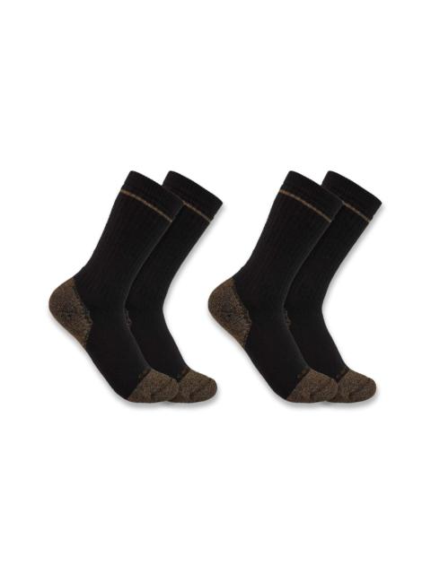 Carhartt Midweight Cotton Blend Steel Toe Boot Sock 2-Pack