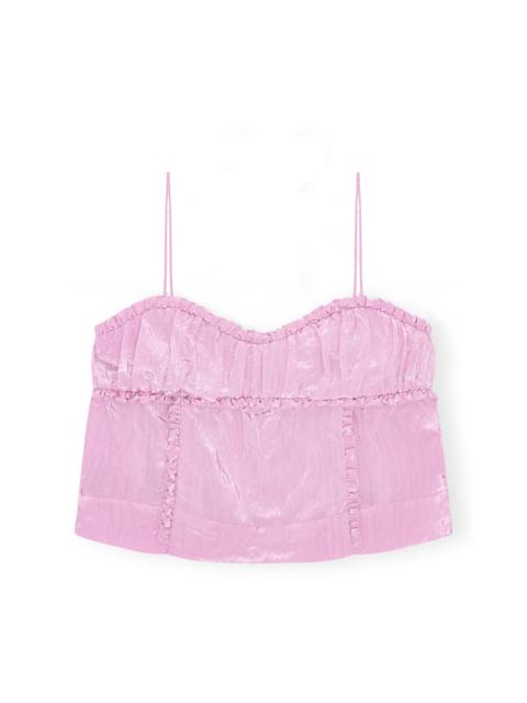 PINK SHINY TECH STRAP TOP