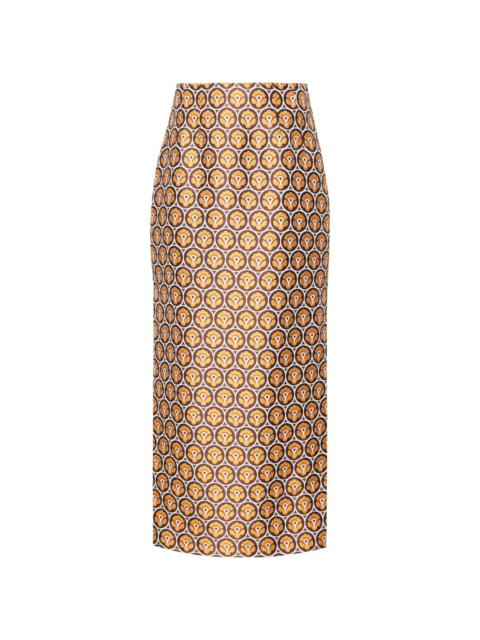 Etro floral-print pencil skirt