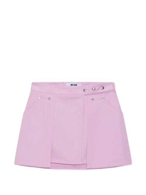 MSGM button trim mini skirt