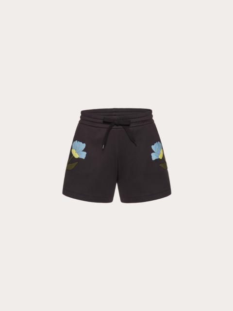 Valentino EMBROIDERED JERSEY SHORTS