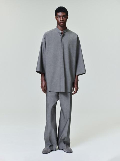 Fear of God Cotton Wool Oxford Mandarin Relaxed Short Sleeve Shirt