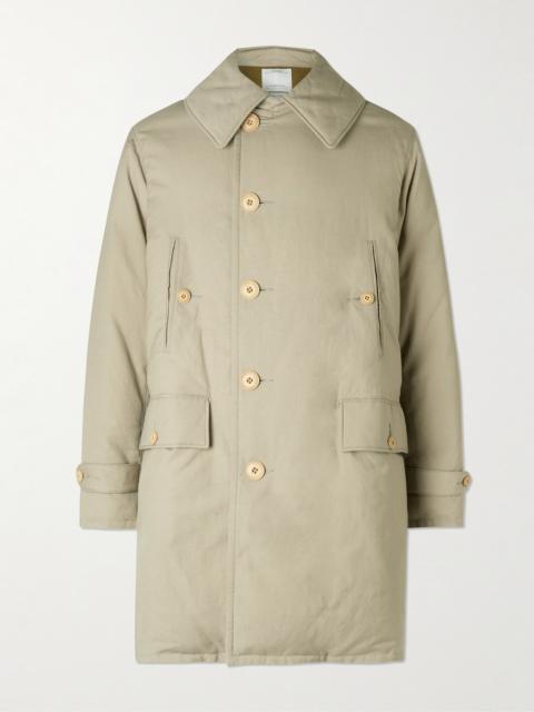 visvim Winslow Padded Wool and Linen-Blend Down Coat