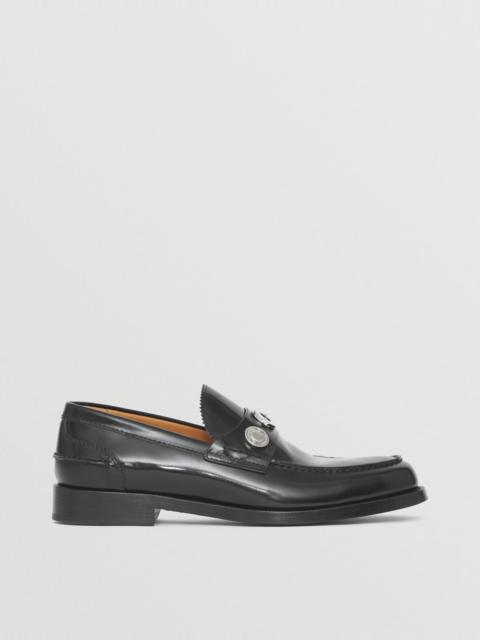 Burberry Logo Detail Leather Loafers