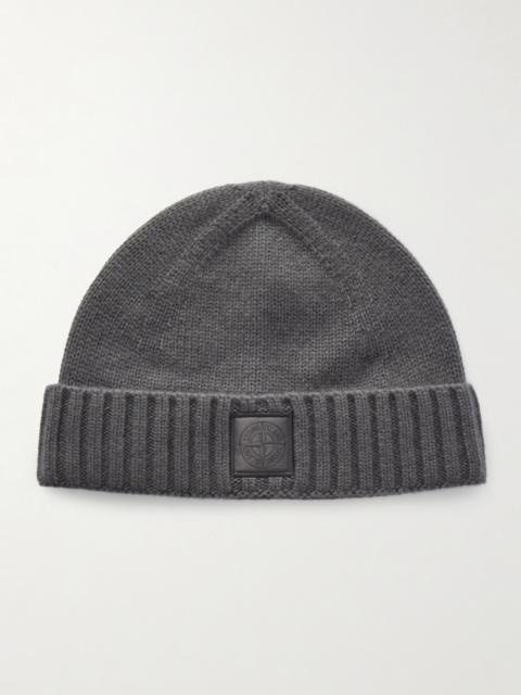 Stone Island STONE ISLAND GHOST Logo-Appliquéd Cashmere Beanie