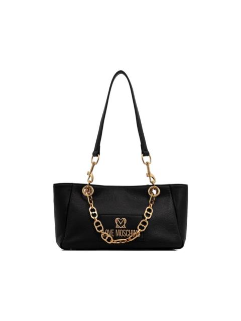Moschino chain logo-plaque tote bag