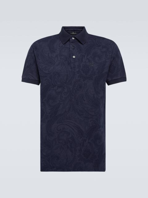 Paisley cotton polo shirt