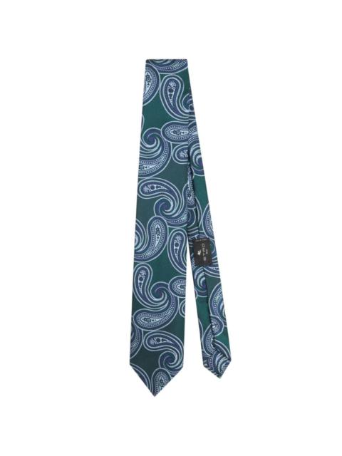 paisley-jacquard silk tie