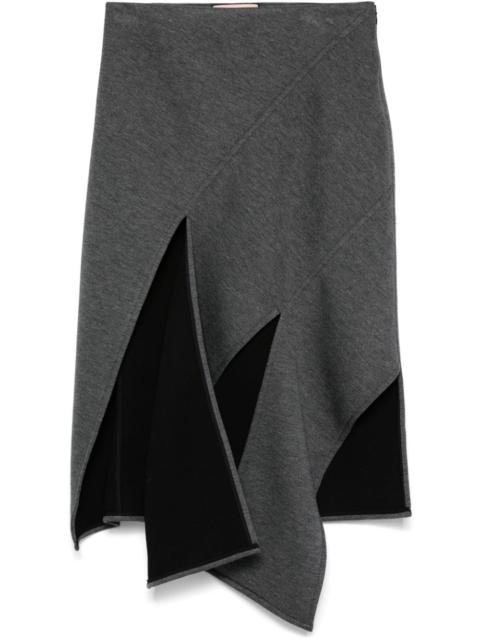 Plan C scuba-jersey midi skirt