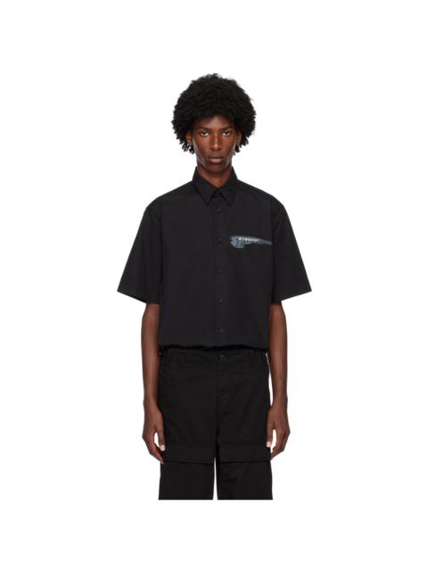 Givenchy Black Spread Collar Shirt